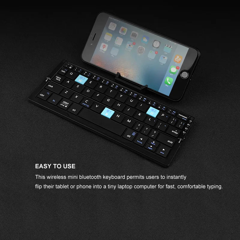 Folding Mini Wireless BT Keyboard